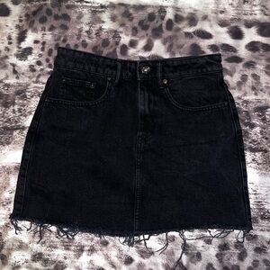 Zara TRF Black Denim Skirt